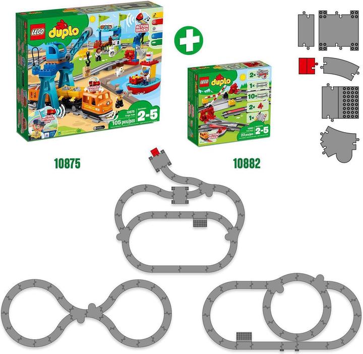 Produktbild LEGO Eisenbahn Schienen (10882)