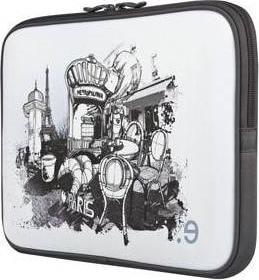 Actual product image Be.ez Sleeve for MacBook Pro 15" LA Edition dress 'I LOV PARIS' with zip (15")