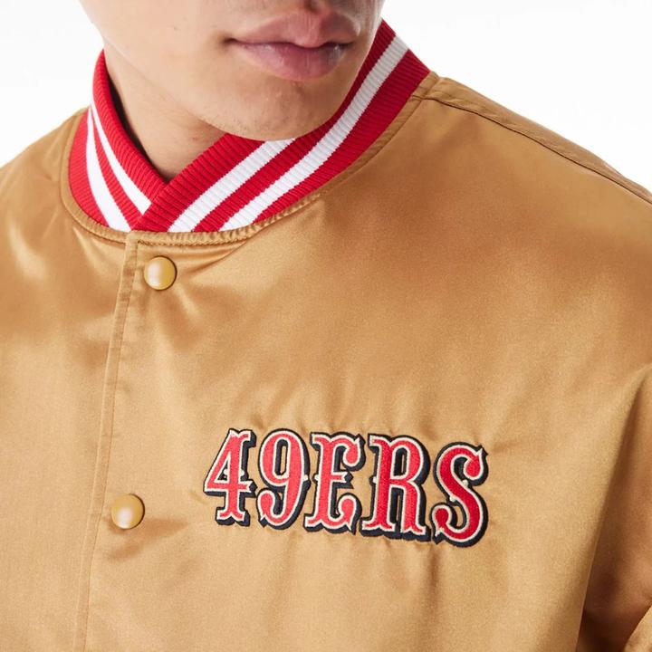 Actual product image New Era Varsity Satin Bomber Jacket San Francisco 49ers - XL (XL)