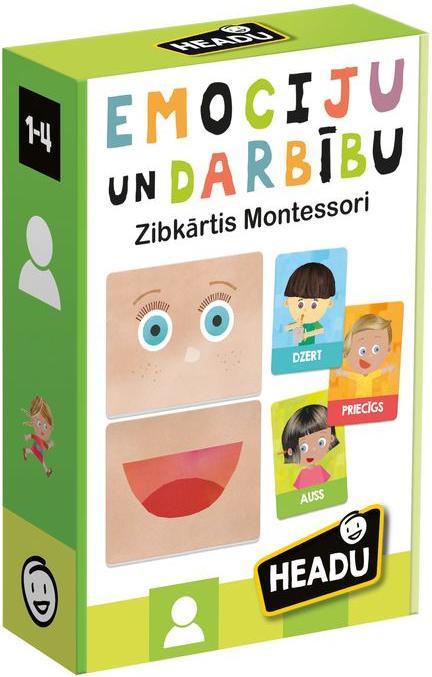 Immagine prodotto Headup Games HEADU Flashcards Emozioni e azioni Montessori (in lingua lettone) (Italiano)