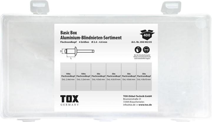 Actual product image Tox Basic Box Blind Rivets - Assortment 400 pcs.