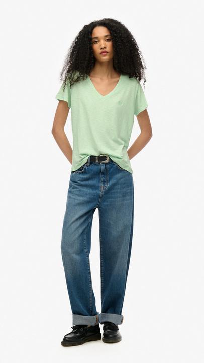 Immagine prodotto Superdry Strukturiertes T-Shirt mit V-Ausschnitt und Stickerei (10)