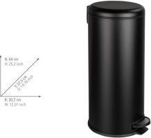 Produktbild Wenko Treteimer Leman Easy Close 30 Liter schwarz matt (30 l)