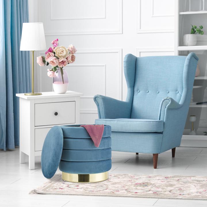 Actual product image Relaxdays Velvet stool