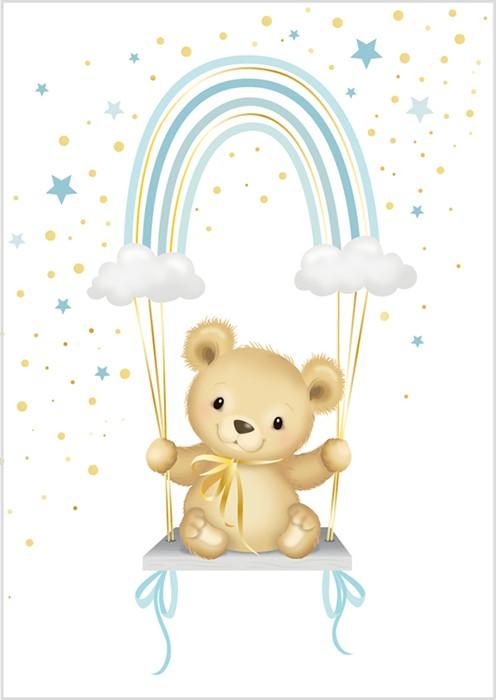 Produktbild Card Group Karte Mini Blau Regenbogen Teddy