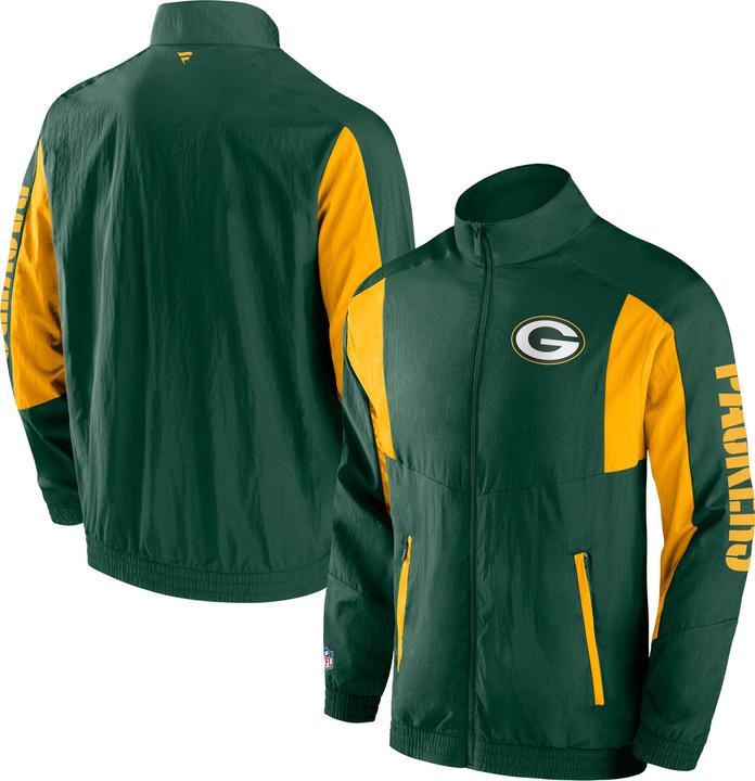 Actual product image Fanatics Green Bay Packers Foundation Crinkle Track Jacket - S (S)