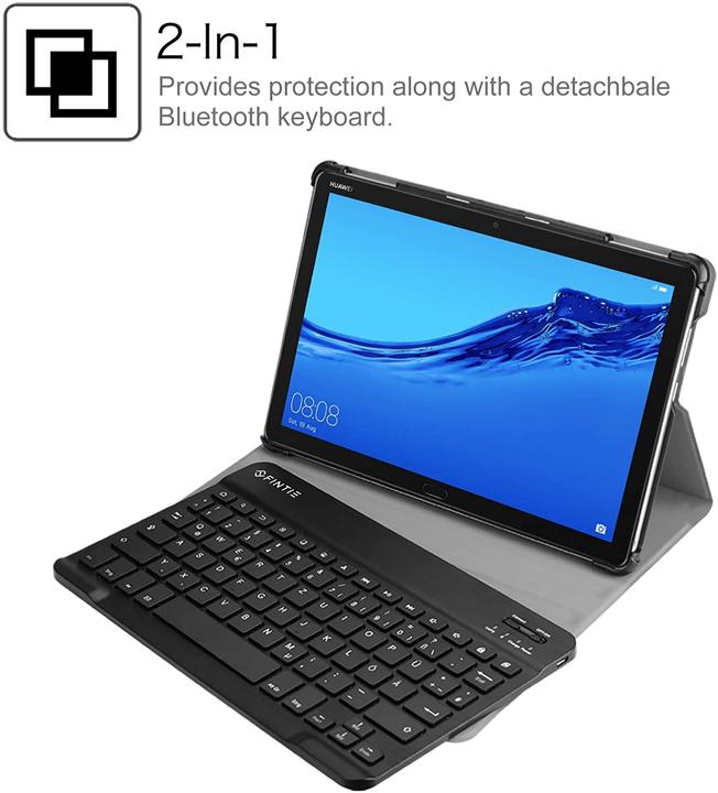 Produktbild Fintie Tastatur Hülle für Huawei MediaPad M5 Lite 10.1 Zoll, Rosegold