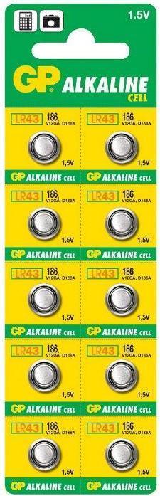 Image du produit GP Batteries Pile bouton alcaline GP 186, 10 (10 pcs, LR43, 70 mAh)