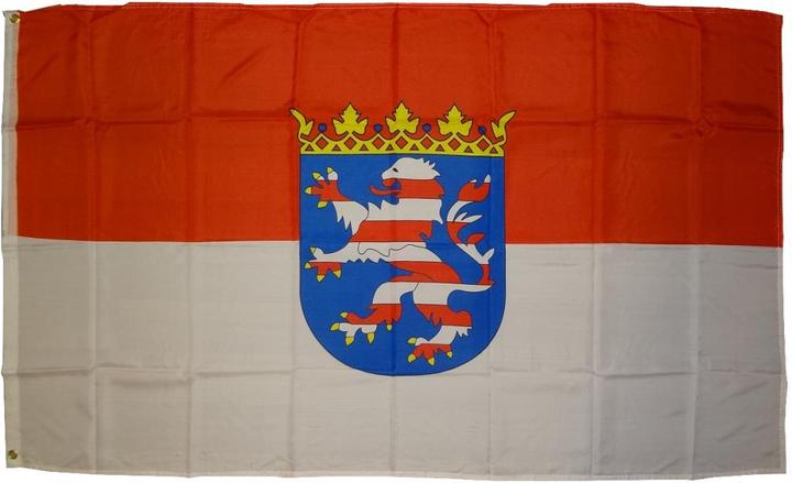 Produktbild trends4cents Flagge Hessen 90 x 150 cm Fahne mit 2 Ösen 100g/m² Stoffgewicht Hissflagge Hissen