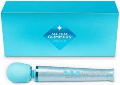 Actual product image Le Wand Petite All That Glimmers Rechargeable Vibrating Massager Blue