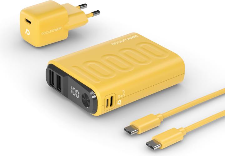Produktbild RealPower Powerbank PB-10000 Power (10000 mAh, 20 W, 36 Wh)