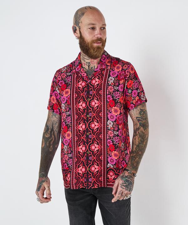 Actual product image Joe Browns Floral Print Short Sleeve Shirt (M)