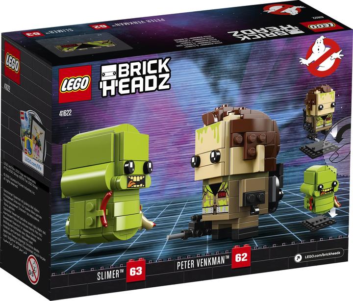 Actual product image LEGO Brickheadz Peter Venkman & Slimer 41622 (41622, LEGO Brickheadz)