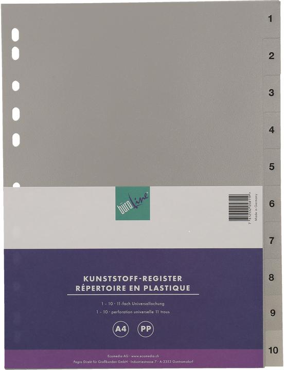 Image du produit BüroLine Intercalaire PP gris A4