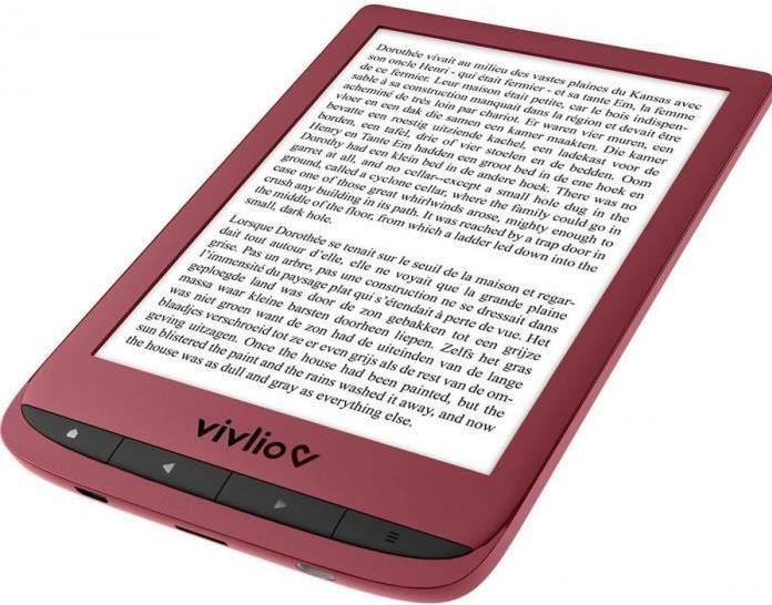 Actual product image Vivlio Touch Lux 5 eBook Reader WLAN Burgundy (6", 8 GB, Ruby Red)