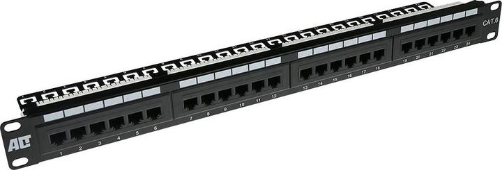 Immagine prodotto Patchpanel CAT 6 UTP 24 porte con barra di gestione dei cavi PATCHPANEL 24P UTP C6 CAB BAR