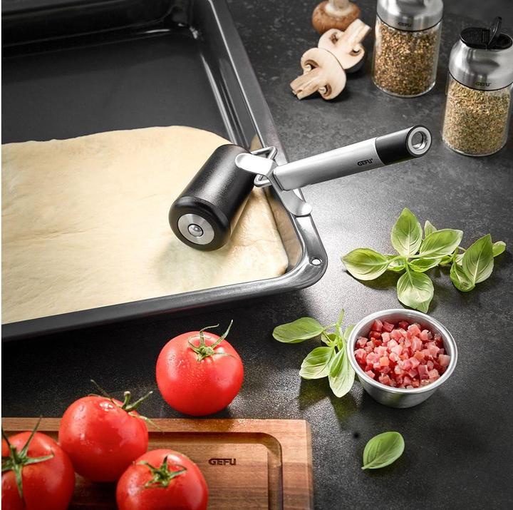 Produktbild GEFU Teigroller Primeline Schwarz/Silber, Produkttyp: Teigrad