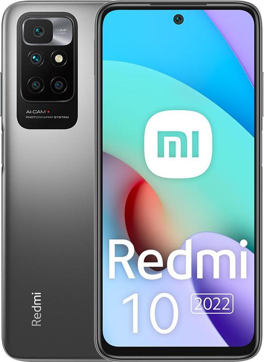 Image du produit Xiaomi Redmi 10 2022 (128 Go, Gris carbone, 6.50", Double SIM hybride, 50 Mpx, 4G)