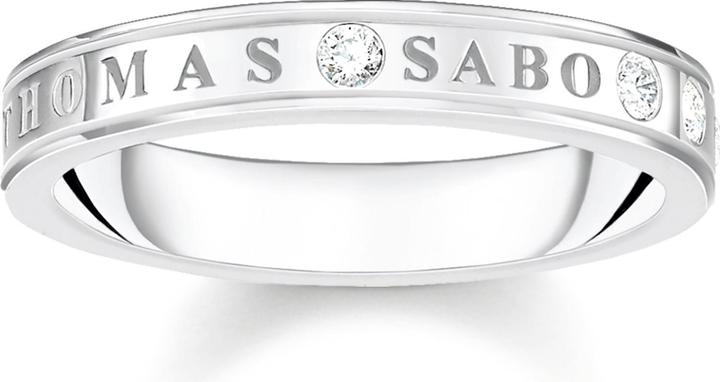 Thomas Sabo Ring mit weissen Steinen silber (54, 925 Silber)