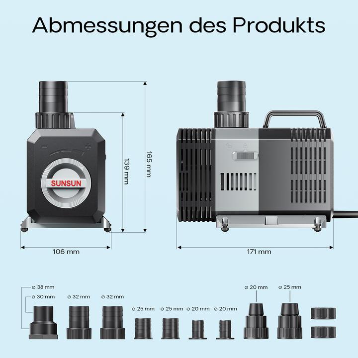 Actual product image SunSun 4500l/h30W SuperEco Fish Aquarium Pump submersible filter pump CTP-4800