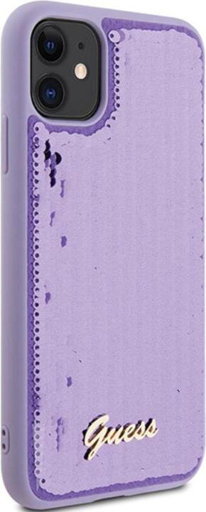 Image du produit Guess GUHCN61PSFDGSU iPhone 11 / Xr 6.1" fioletowy/pourpre hardcase Sequin Script Metal (Apple iPhone 11)