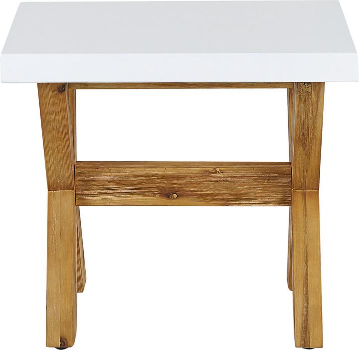 Produktbild Beliani Gartenmöbel Set Faserzement weiss 8-Sitzer 5-teilig OLBIA (200 cm)