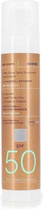 Actual product image Korres Crème Solaire Teintée SPF50 Red Grape - 50 ml (Suntan cream, SPF 50, 50 ml)