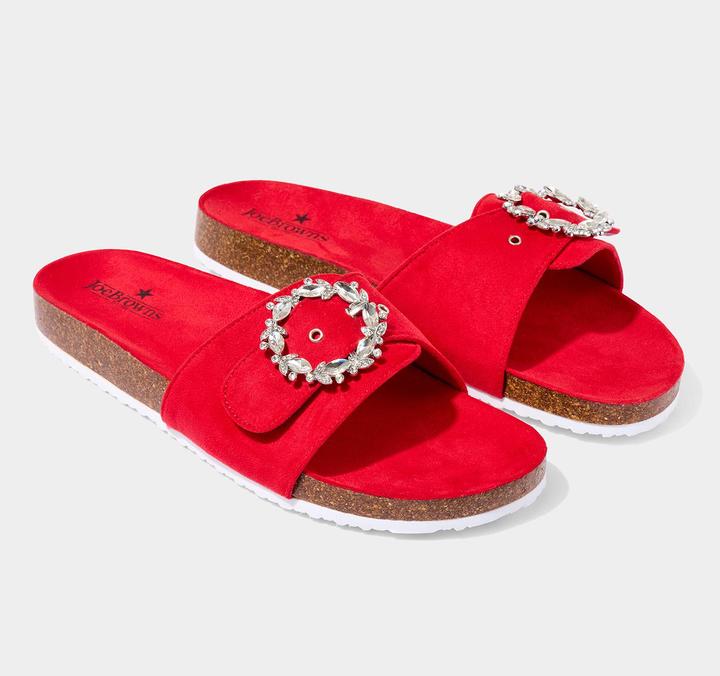 Actual product image Joe Browns Jewelled Buckle Slider Sandals (41)