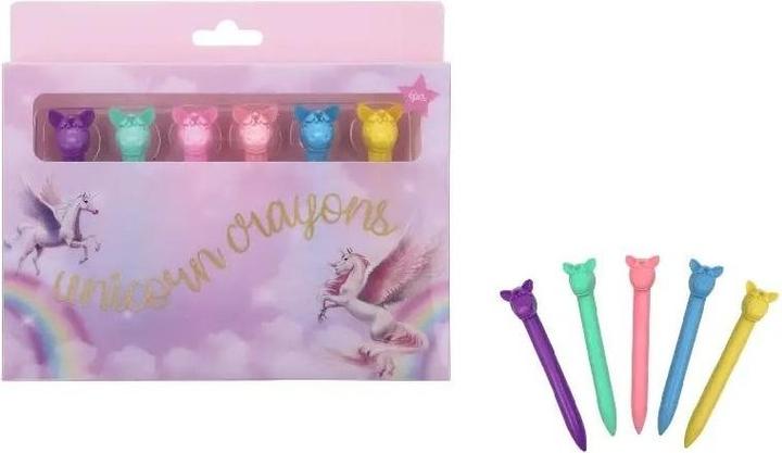 Teka Einhorn-Wachsmalstifte in 6 Farben (Multicolore)