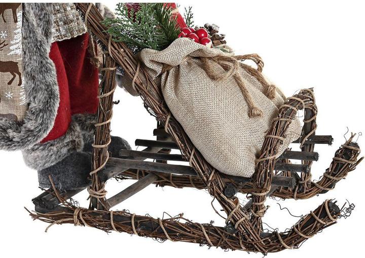 Actual product image DKD Home Decor Weihnachtsschmuck Rot Grau Holz Weihnachtsmann 42 x 22 x 48 cm (1 -part)