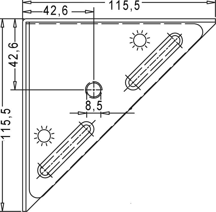 Actual product image Charmag Bed load angle (Corner angles, 1 pcs.)