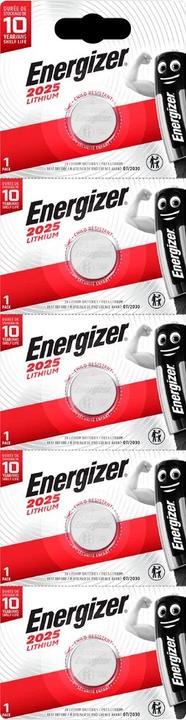 Energie-Label Energizer CR2025 - 5 Knopfzellen (5 Stk., CR2025, 155 mAh)
