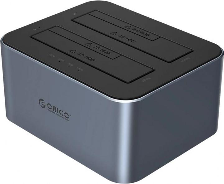 Produktbild Orico HDD / SSD Docking Station 6626C3-C-V1 2-Drive for SATA 2.5inch / 3.5inch, Grey