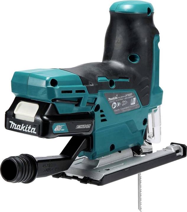 Image du produit Makita JV102DZ Scie à onglets sans fil 12V MAX, moteur BL, sans batteries ni chargeur.