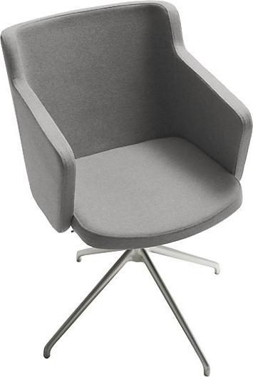 Actual product image Topstar SFH meeting room armchair, 3D seat joint and aluminium five star base, light