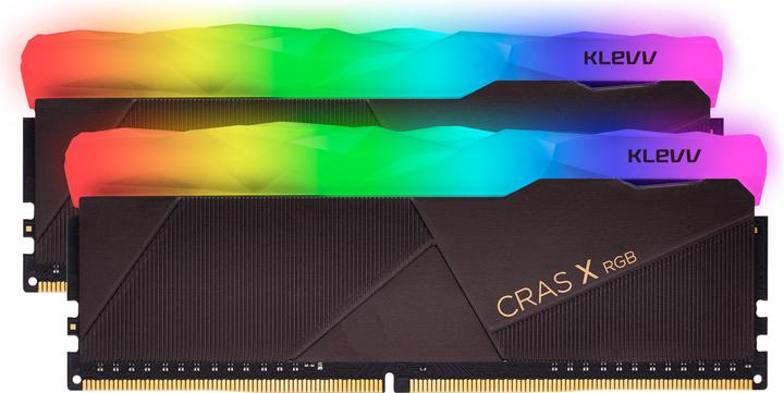 Actual product image NoName Barrettes mémoire RAM DDR4 16 Go (Kit 2x8Go) Klevv Cras X RGB PC4-28800 (3600 Mhz) (Noir) (2 x 8GB, 3600 MHz, DDR4-RAM, DIMM)