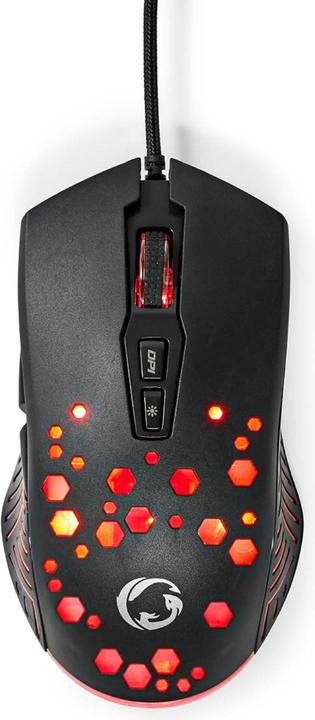 Actual product image Nedis Gaming Mouse | Wired | 800 / 1200 / 2400 / 3200 / 4800 / 7200 dpi | Adjustable DPI | Anz (Cable)