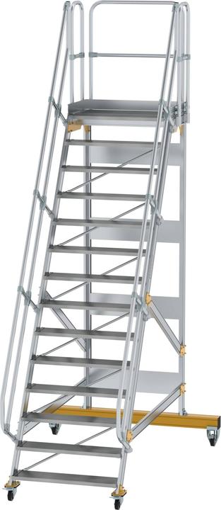 Produktbild Günzburger Plattformtreppe fahrbar 60° Stufenbreite 1000 mm 14 Stufen (Plattformleiter, 340 cm)