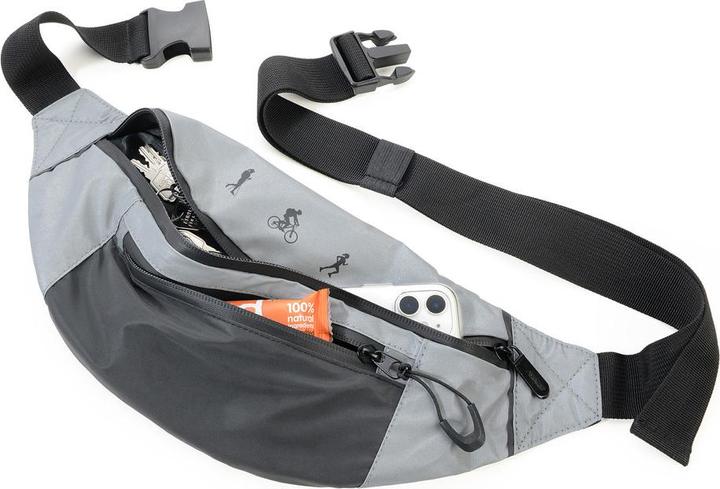 Immagine prodotto Troika REFLECTIVE BAG Sac banane réfléchissant, gris/noir