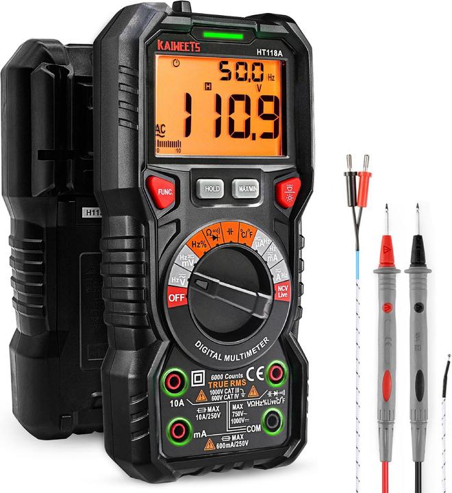 Actual product image Kaiweets Current meter (CAT III 1000V, CAT IV 600V)