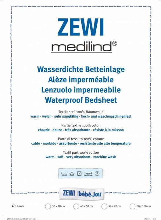 Produktbild Zewi Betteinlage (40 x 50 cm)