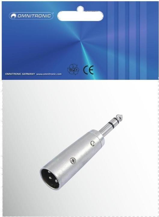 Actual product image Omnitronic Adapter XLR(M)/jack(M) stereo