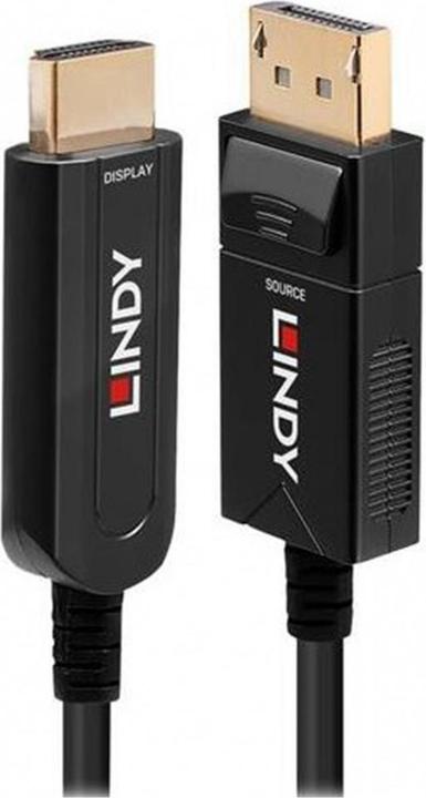 Lindy 38491 Power Supply & Voltage Converter Indoor 18 W Black (20 m, DisplayPort, HDMI)