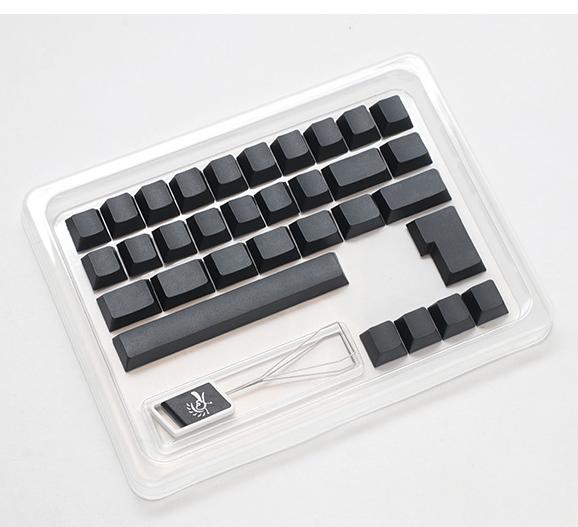 Image du produit Ducky Blank Black PBT Set, profil MDA - 133 Keycaps
