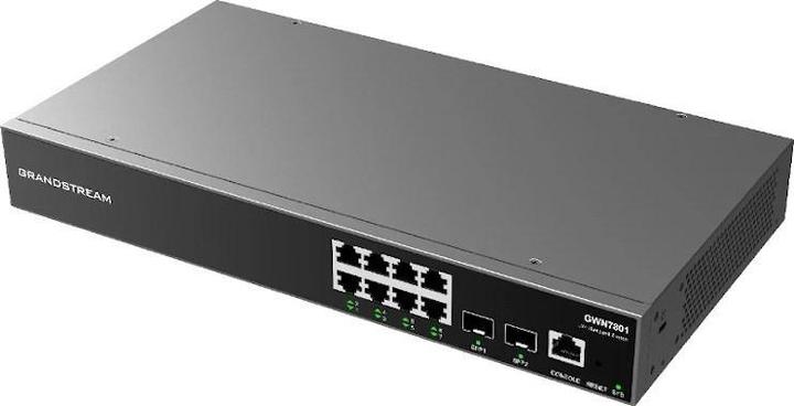 Actual product image Grandstream GWN7801, Managed Switch, 8x Gigabit ports, 2x SFP, L2 layer (8 Ports)
