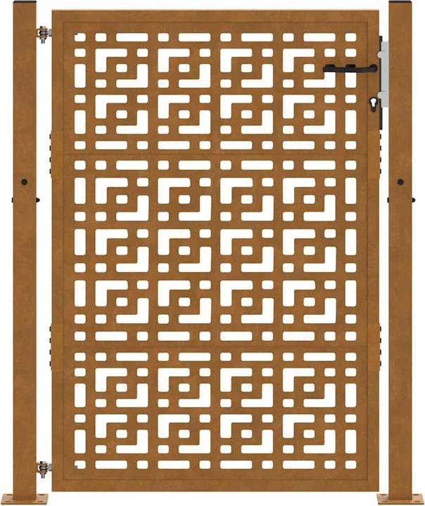 Produktbild VidaXL Gartentor 105x130 cm Wetterfester Stahl Kreuz-Design Zauntor