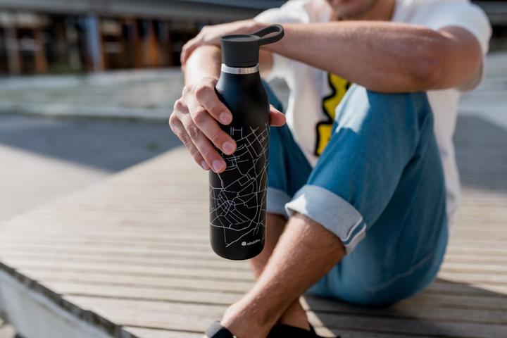 Actual product image Aladdin CityLoop Thermavac eCycle Drink Bottle 0.6L Black City Print (0.60 l)