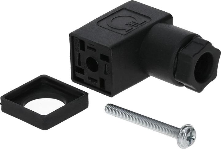 Produktbild Kalitec 5 Stück Ventilstecker Bauform C schwarz 4 polig I Kontaktfläche 15,5 x 15,5 mm² I PG7 I Kont