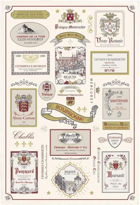 Produktbild Winkler geschirrtuch - multi etiquette bourgogne