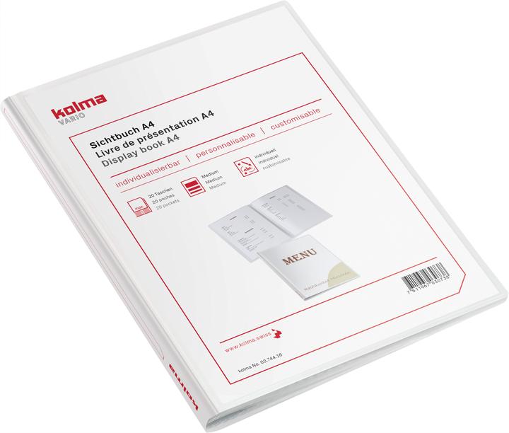 Actual product image Kolma Vario A4 book with 20 pockets white (A4, 1 x)